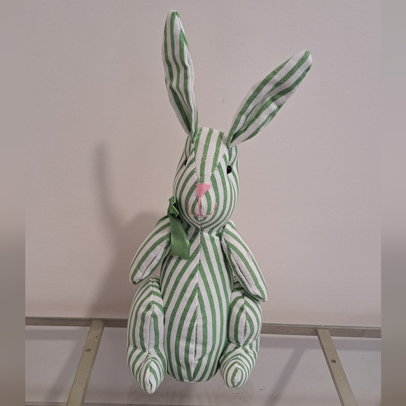 Set Of Two Fabric Cottagecore Shabby Chic Spring Easter Rabbits. - Picture 3 of 10